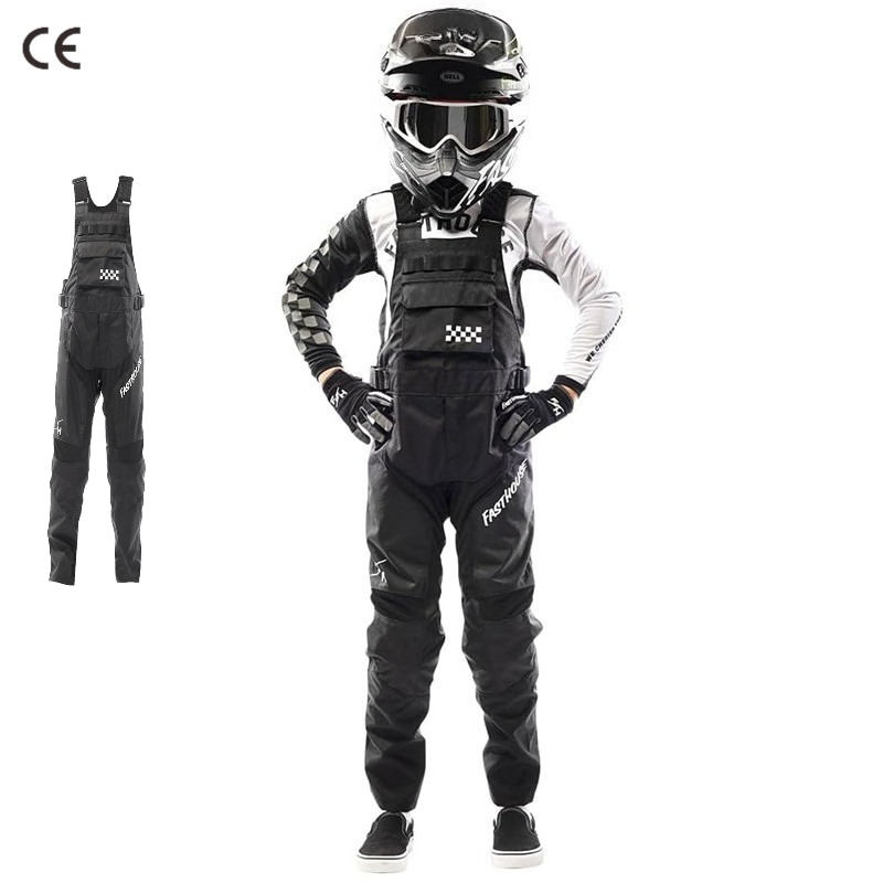 Kids Outdoor Karting - キッズワンピースオフロードバイクハーネスレーシングスーツ、ティーンカート競技用衣装、屋外サイクリング保護服、ギア、装備