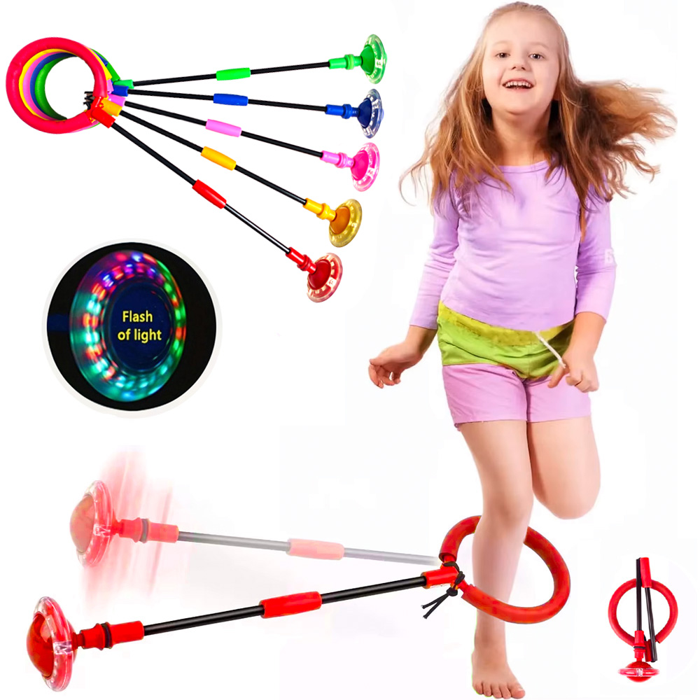 Kids Outdoor Activity Toys - フラッシュ縄跳びボール子供片足屋外楽しいスポーツ子供ジャンプ力反応トレーニングスイングボール子供親ゲーム
