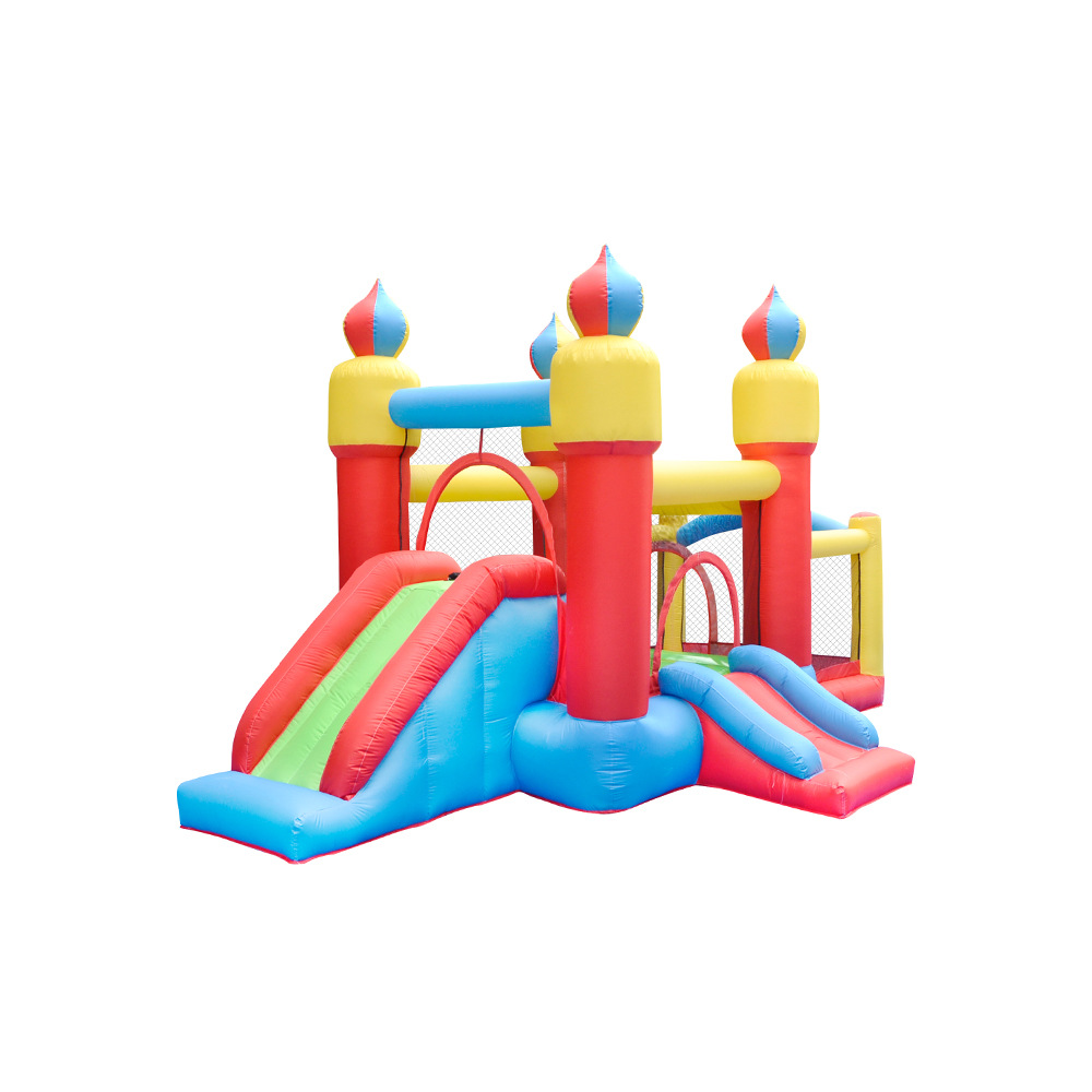 Kids Outdoor Jump House - 在庫あり 子供用 インフレータブル バウンスハウス スライダー付き オックスフォード生地