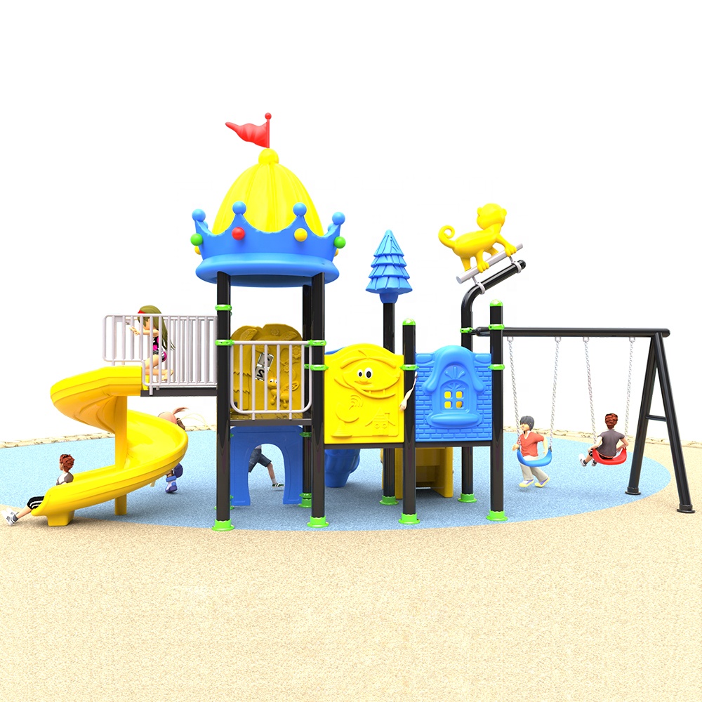 Kids Outdoor Swing And Slide - 多機能子供用卸売保育園屋外遊び場遊具キッズプラスチック製滑り台ブランコセット