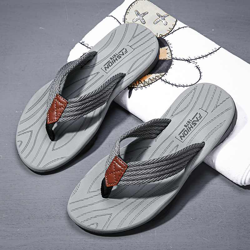 Kids Outdoor Climbing - メンズ織りストライプ柄ビーチサンダル 夏用 室内・屋外兼用 快適な滑り止め ストリート・ビーチ・バケーション用スライド