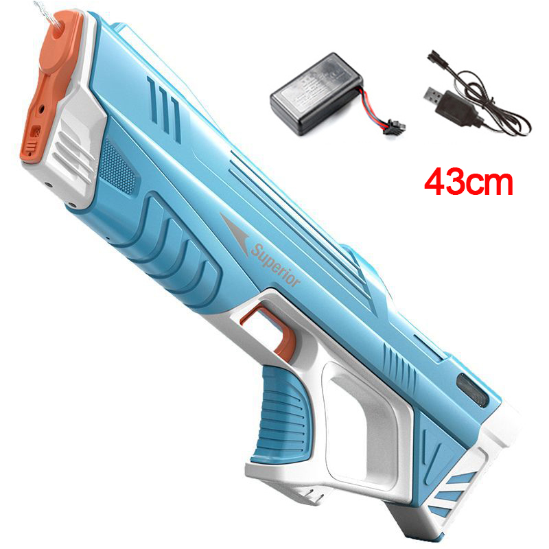 Kids Outdoor Storage - 43 センチメートルフル電気自動貯水銃のおもちゃポータブル子供夏のビーチ屋外戦闘ファンタジーおもちゃ男の子子供のためのゲーム
