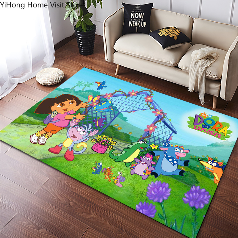 Kids Outdoor Table And Chairs - 面白い D-Dora クラシックアニメエクスプローラーエリアカーペット リビングルーム用 ホームデコレーション ソファテーブル