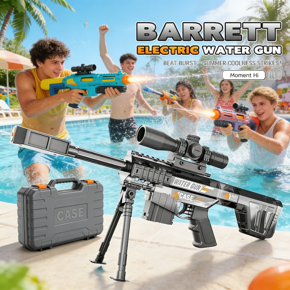 Kids Outdoor Storage - 電動自動スナイパーウォーターガンおもちゃ夏の屋外ビーチ射撃ゲーム水の戦いゲームおもちゃ子供のためのギフト