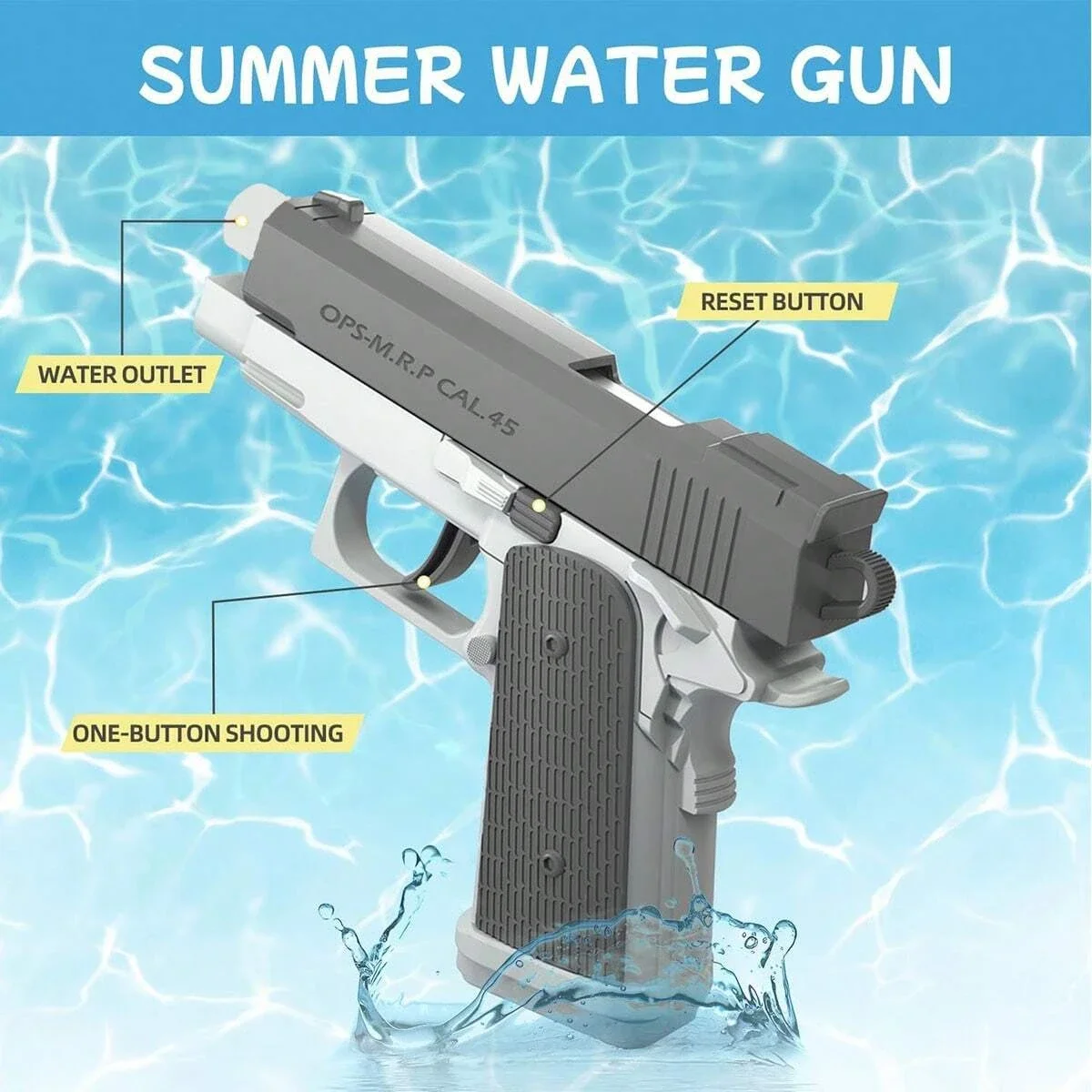 おもちゃの水鉄砲 ピストル型水鉄砲 夏のプールやビーチでの水 - Kids Outdoor Activity Toys のレビューと価格