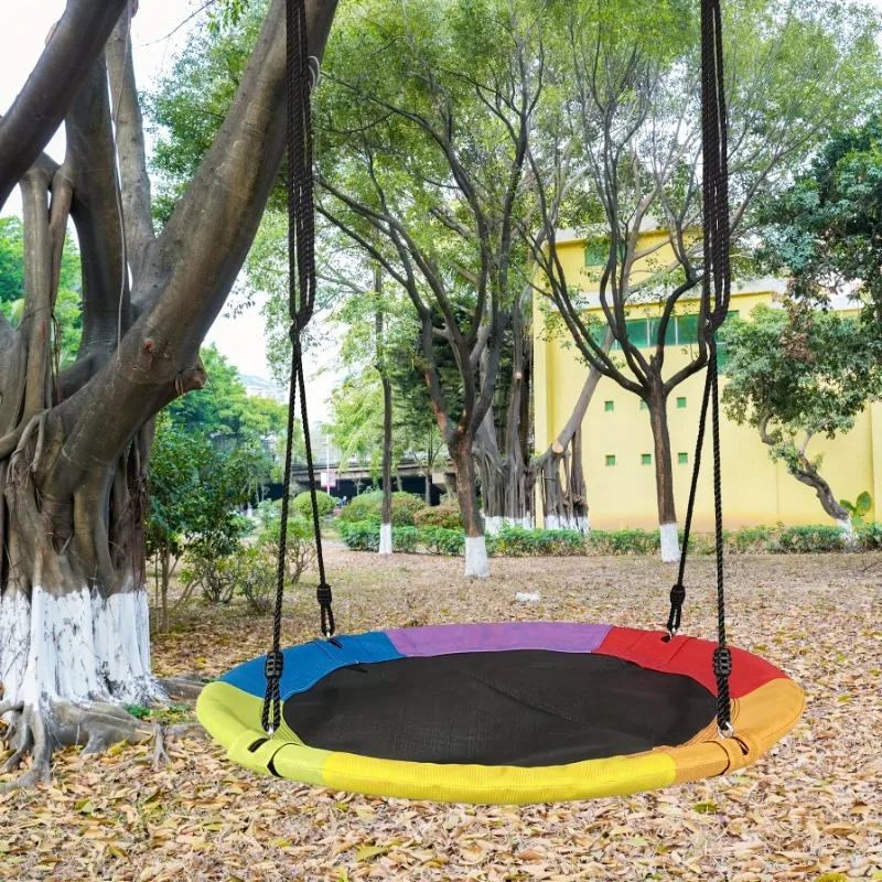 円形オックスフォードネットキャンバス子供用ハンモック吊り下げ - Kids Outdoor Hammock Swing のレビューと価格