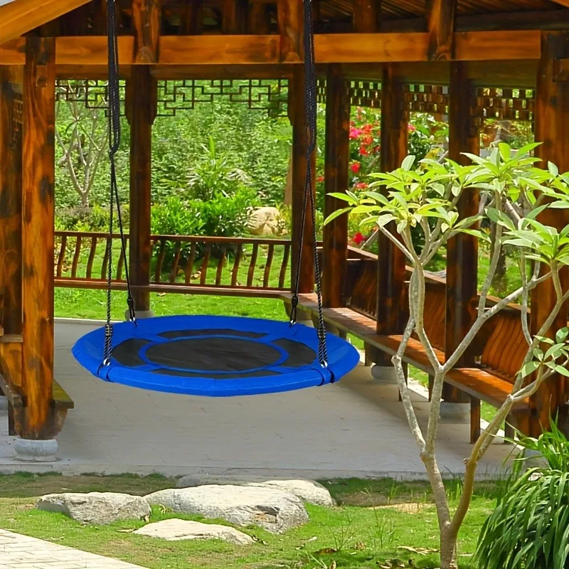 円形オックスフォードネットキャンバス子供用ハンモック吊り下げ - Kids Outdoor Hammock Swing のレビューと価格