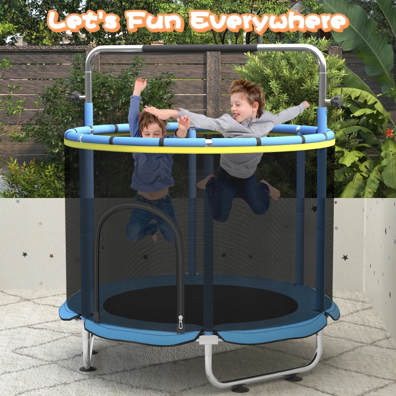 5フィート幼児用トランポリン 8in1 キッズミニトランポリ - Kids Outdoor Hammock Swing のレビューと価格
