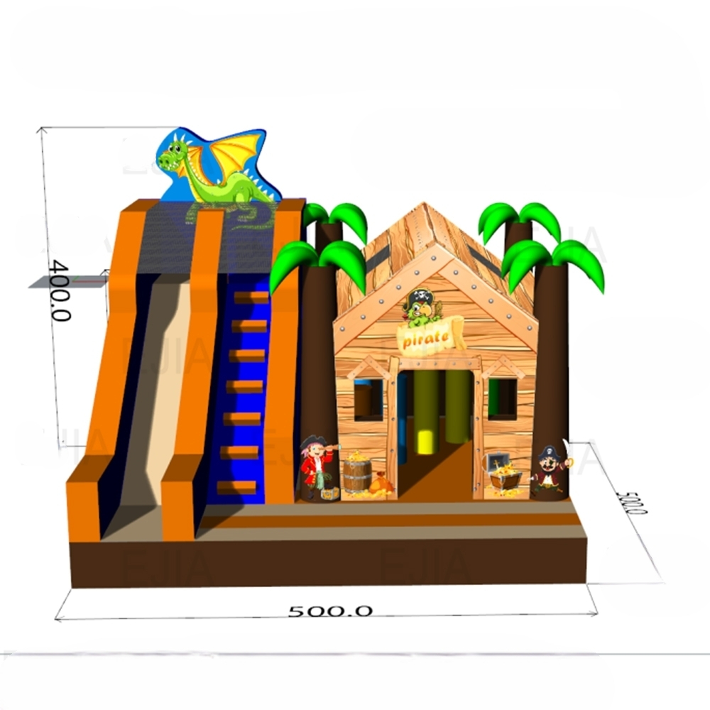 ポータブル商業用17フィート大型インフレータブル海賊ジャング - Kids Outdoor Jump House のレビューと価格