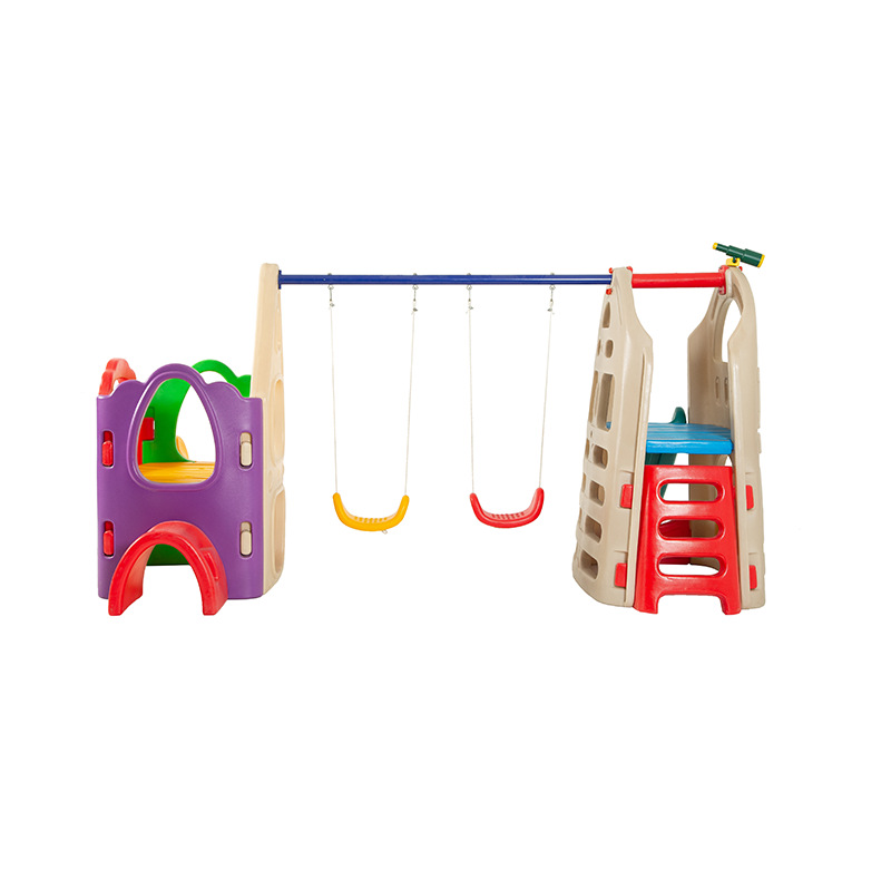 高品質子供用屋内外兼用プラスチック製ダブルスライド遊具、キッ - Kids Outdoor Swing And Slide のレビューと価格