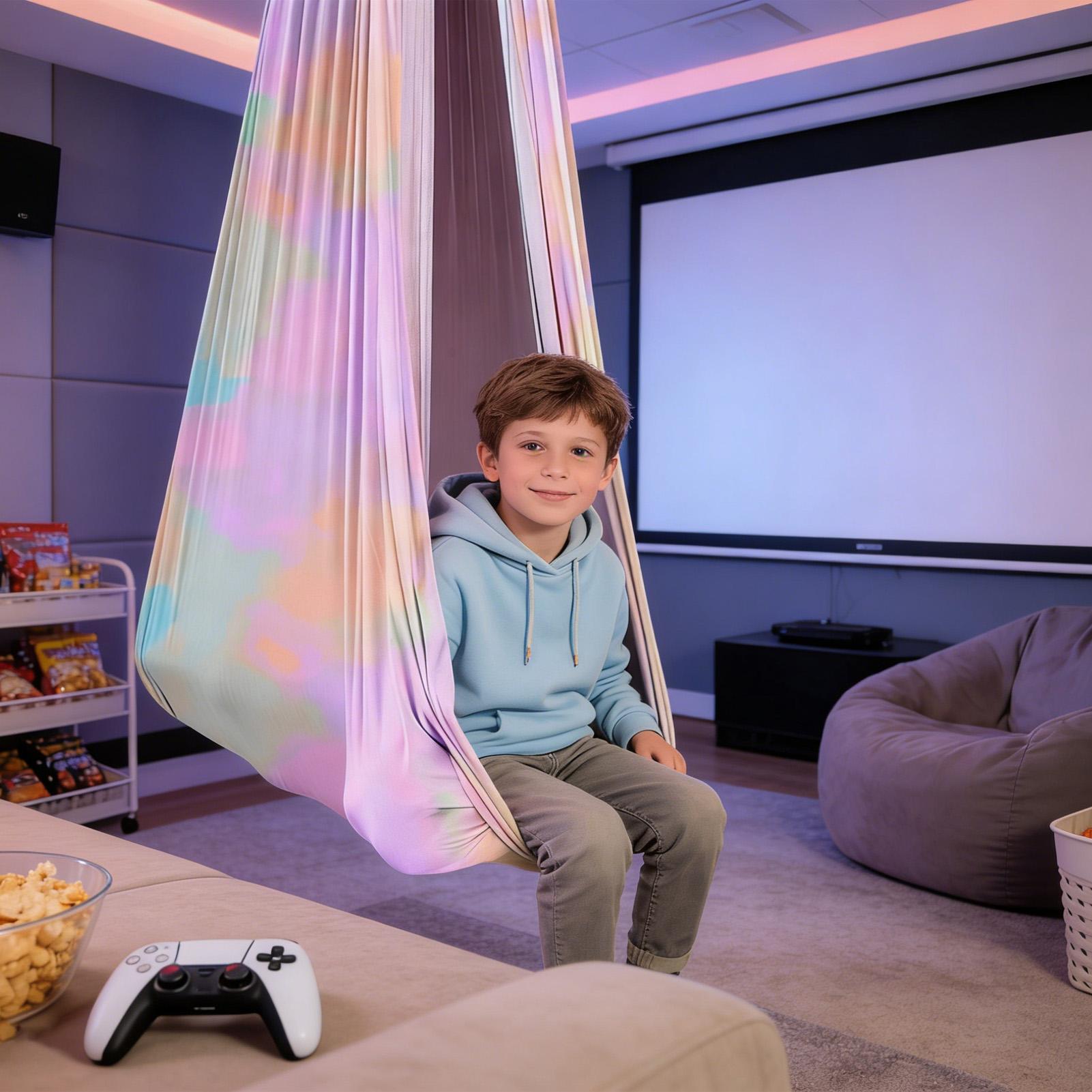 子供用スイング 強力耐荷重 カドルチェア ヨガスイング 学校 - Kids Outdoor Hammock Swing のレビューと価格