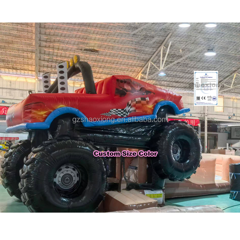 商業用屋外裏庭ジャンプモンスタートラックテーマの子供用インフ - Kids Outdoor Jump House のレビューと価格