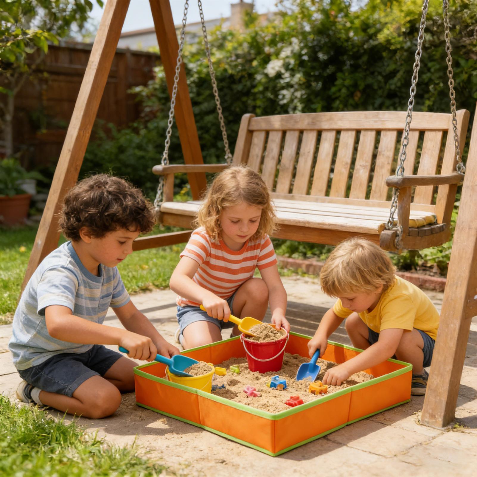 子供用砂場テーブル 屋外感覚テーブル 折りたたみ式ゲームトレ - Kids Outdoor Activity Toys のレビューと価格