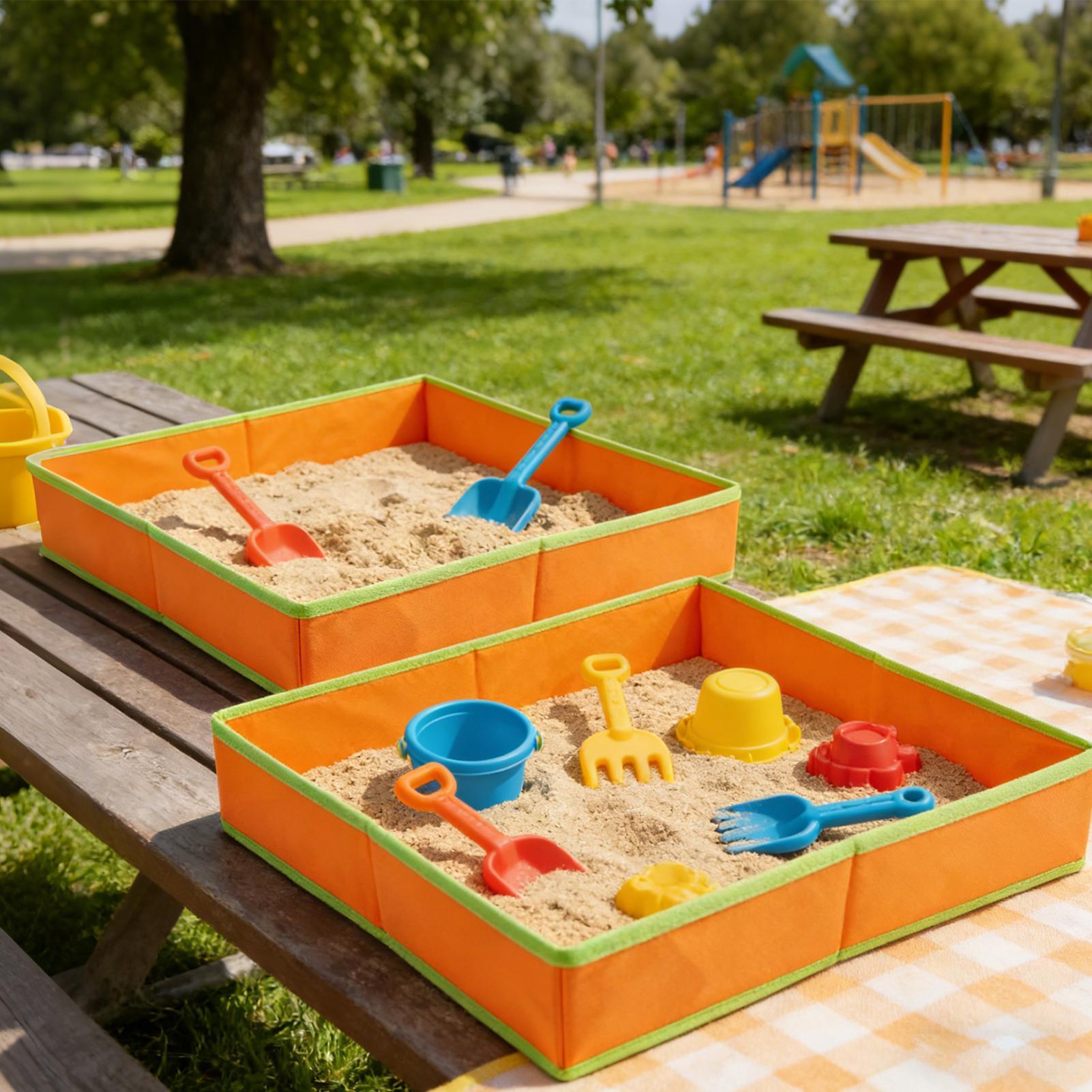 子供用砂場テーブル 屋外感覚テーブル 折りたたみ式ゲームトレ - Kids Outdoor Activity Toys のレビューと価格