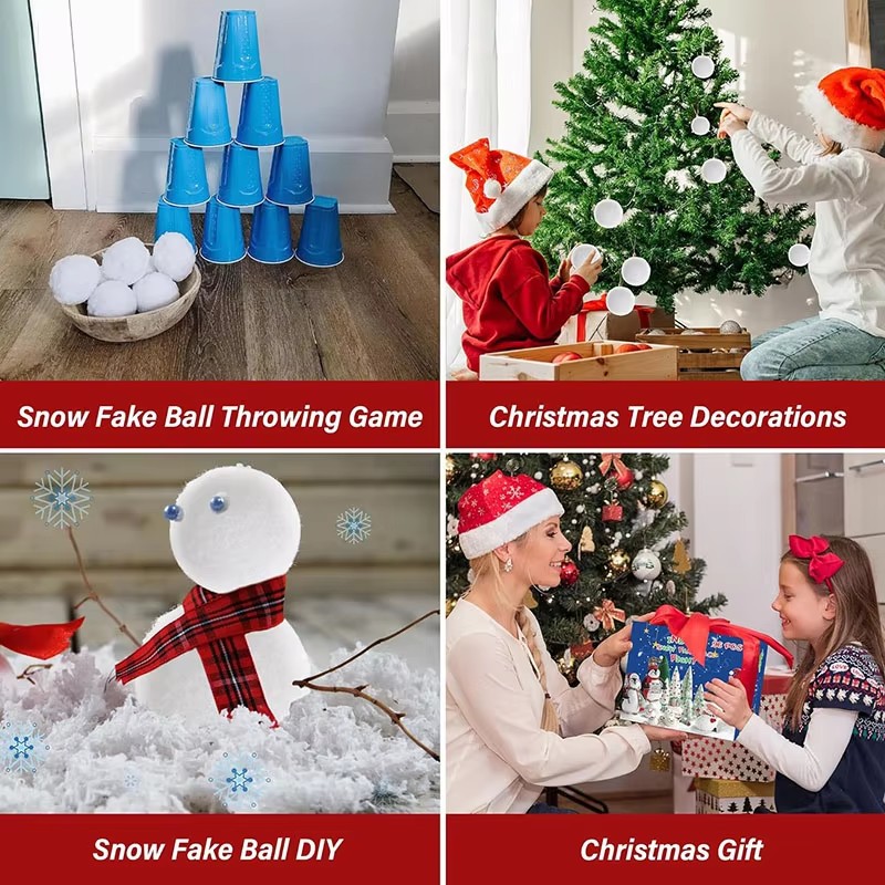 30/60個入り ソフトスノーフェイクボール クリスマス 子 - Kids Outdoor Xmas Gifts のレビューと価格
