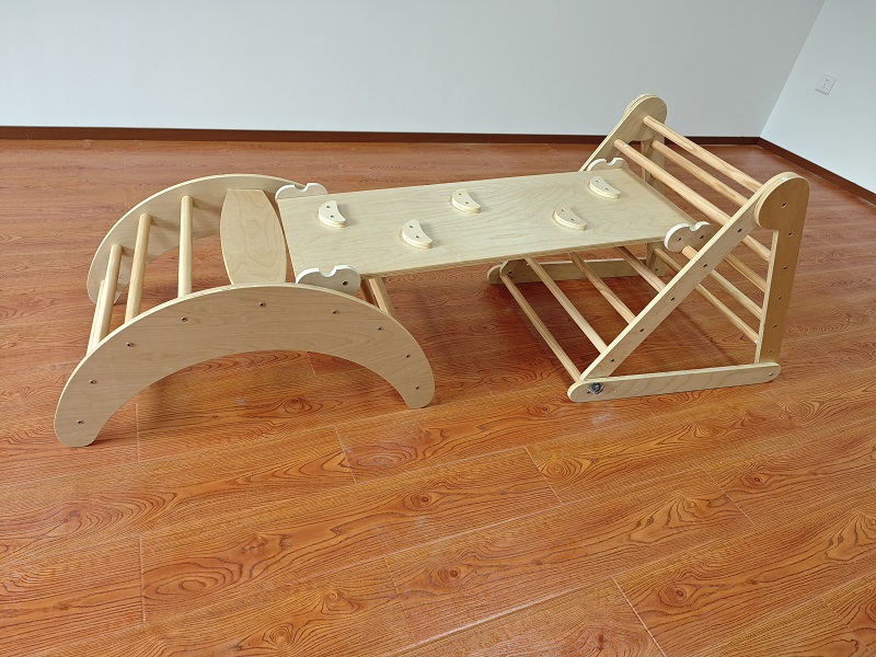 人気沸騰中！3in1モンテッソーリ木製ガーデンレインボー屋内 - Kids Outdoor Playset のレビューと価格