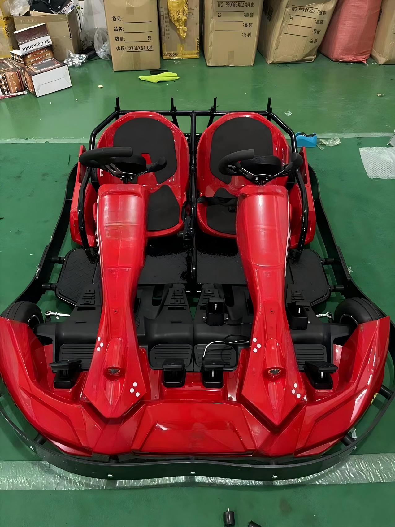 二人乗り電動レーシングカート バッテリー駆動の大人と子供向け - Kids Outdoor Karting のレビューと価格