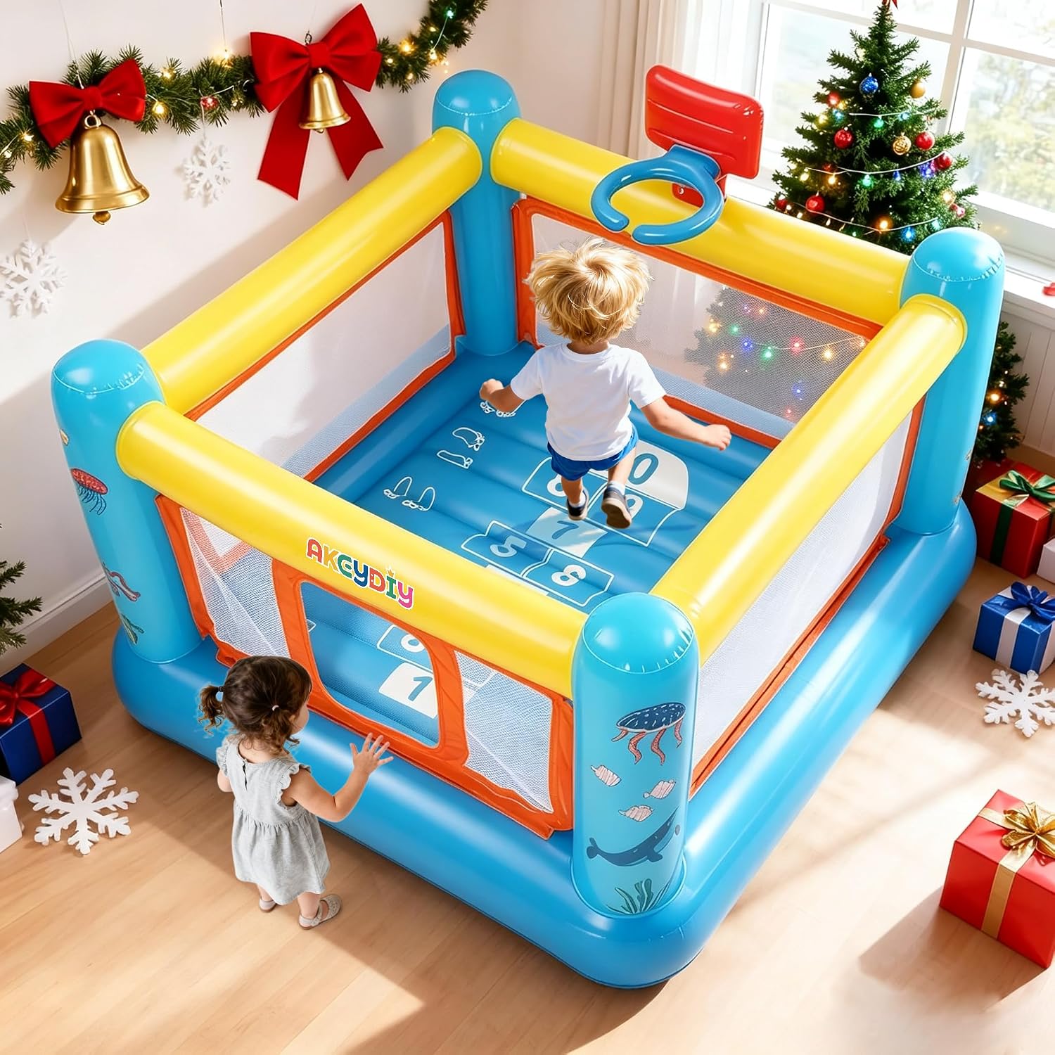 バウンスハウス、子供用PVC製インフレータブルバウンスハウス - Kids Outdoor Jump House のレビューと価格
