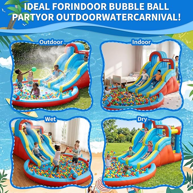 オールシーズン対応8in1インフレータブルウォーターパーク  - Kids Outdoor Playset のレビューと価格