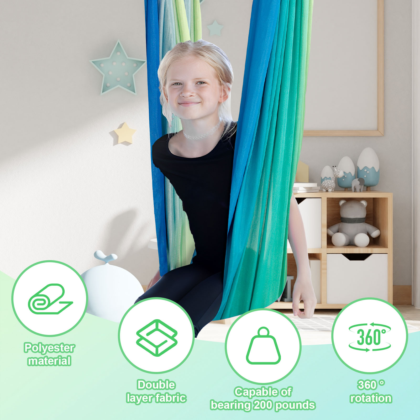 キッズ感覚ブランコ 二重層快適な抱きしめられるブランコ 36 - Kids Outdoor Hammock Swing のレビューと価格