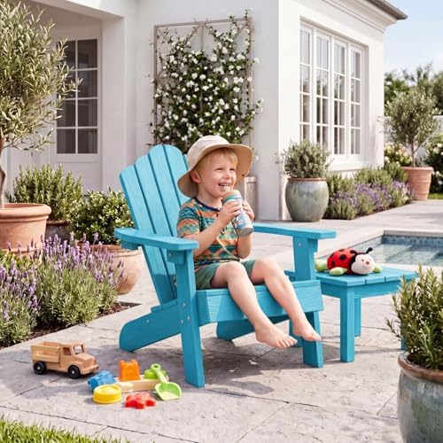 キッズアディロンダックチェア、全天候型HIPS子供用アウトド - Kids Outdoor Adirondack Chair のレビューと価格