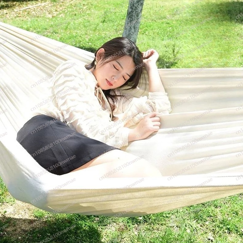 ダブルキャンバススティックレスシングルハンモックアウトドアキ - Kids Outdoor Hammock Swing のレビューと価格