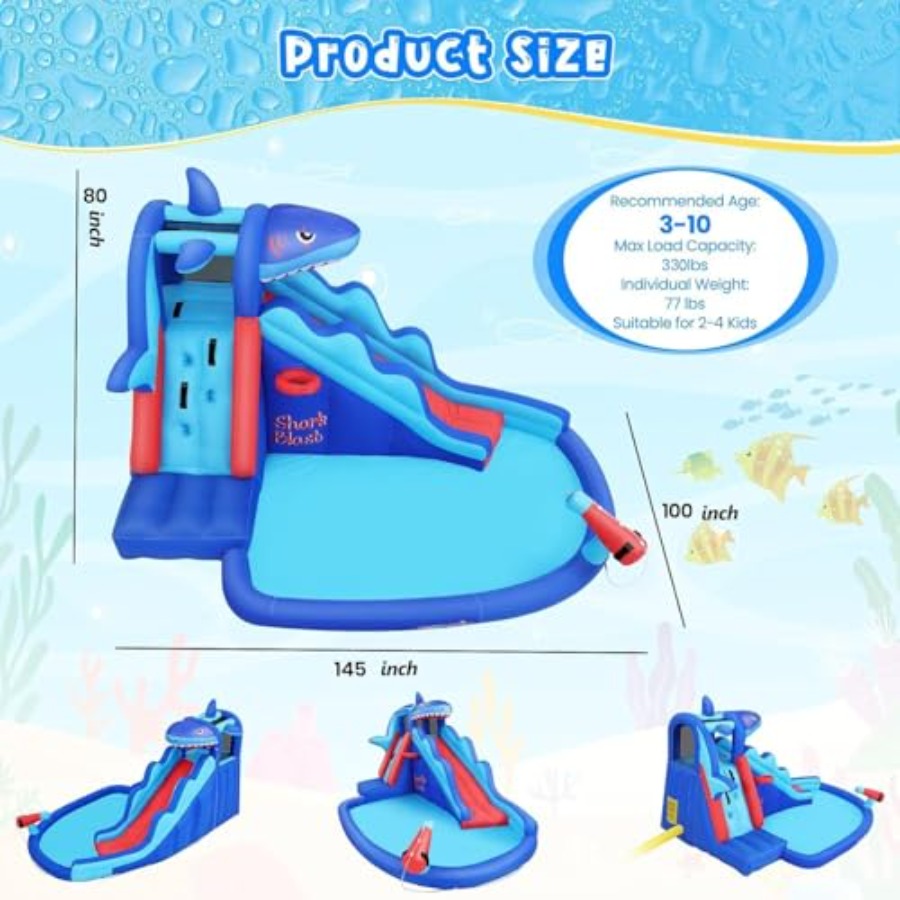 屋外/屋内兼用インフレータブルウォータースライドバウンスハウ - Kids Outdoor Climbing のレビューと価格