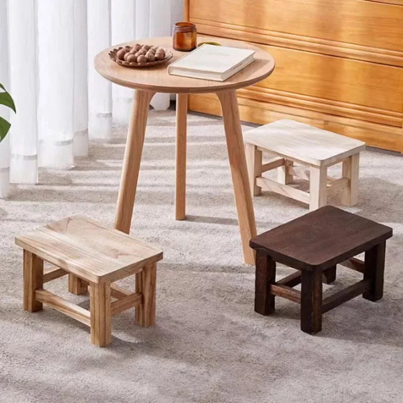 無垢材スツール大人用靴交換スツール子供椅子家庭用バスルームリ - Kids Outdoor Table And Chairs のレビューと価格