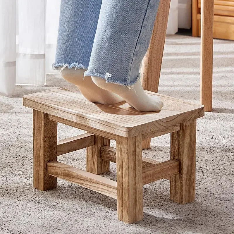 無垢材スツール大人用靴交換スツール子供椅子家庭用バスルームリ - Kids Outdoor Table And Chairs のレビューと価格