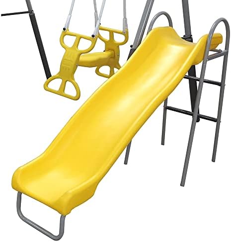 サンプレイグラウンド メタルA Fe キッズスイングセット  - Kids Outdoor Swing And Slide のレビューと価格