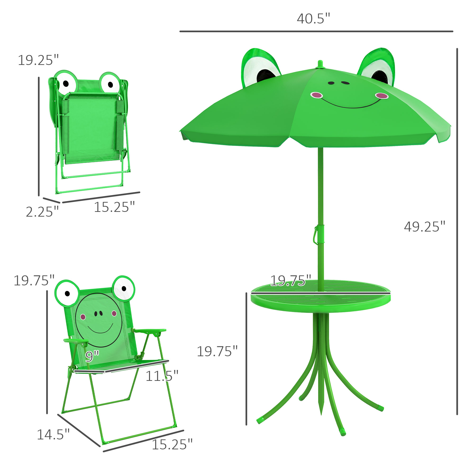 子供用テーブル＆チェアセット、屋外折りたたみ式ガーデン家具、 - Kids Outdoor Table And Chairs のレビューと価格