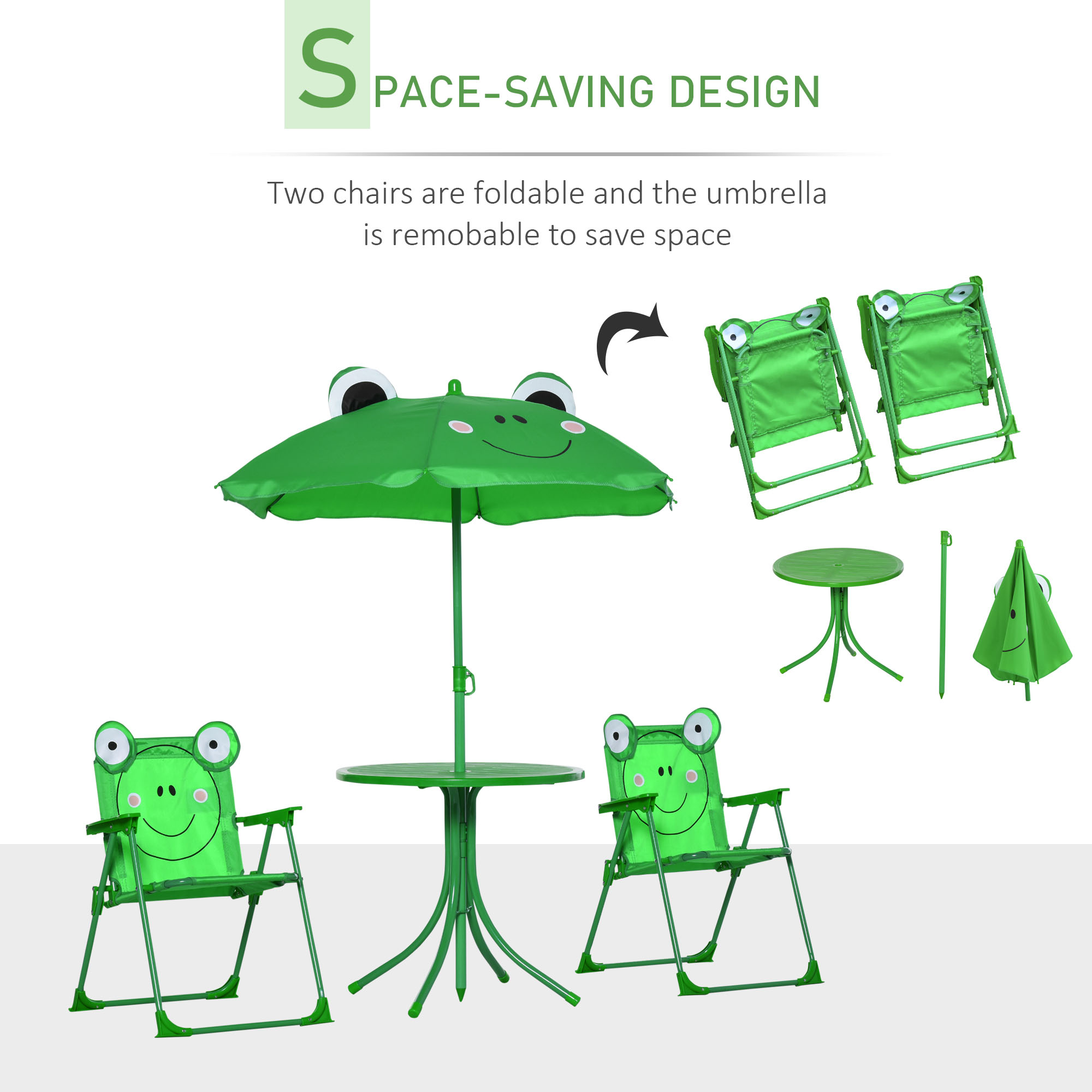 子供用テーブル＆チェアセット、屋外折りたたみ式ガーデン家具、 - Kids Outdoor Table And Chairs のレビューと価格