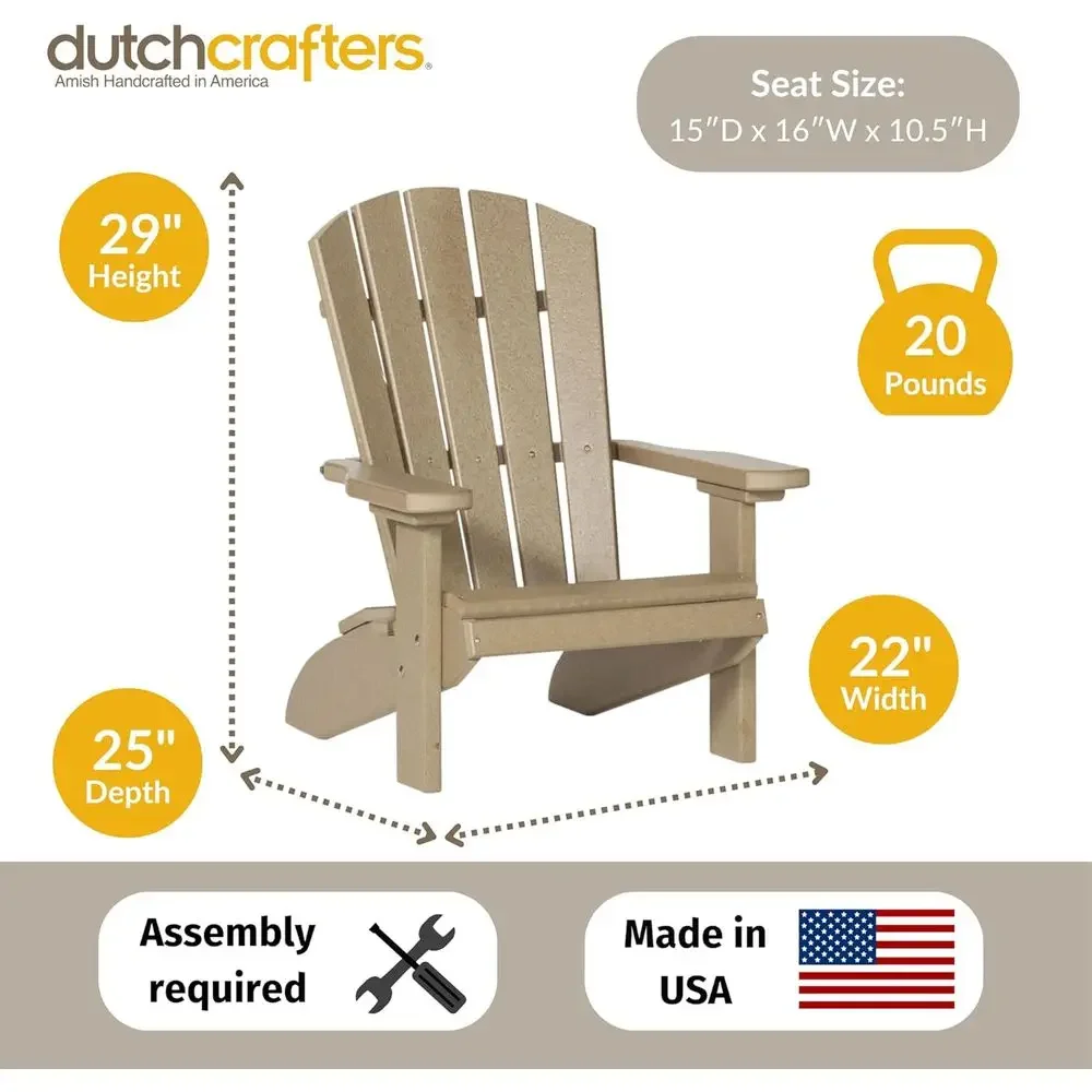ポリキッズ アディロンダックチェア、アウトドアチェア、3歳か - Kids Outdoor Adirondack Chair のレビューと価格