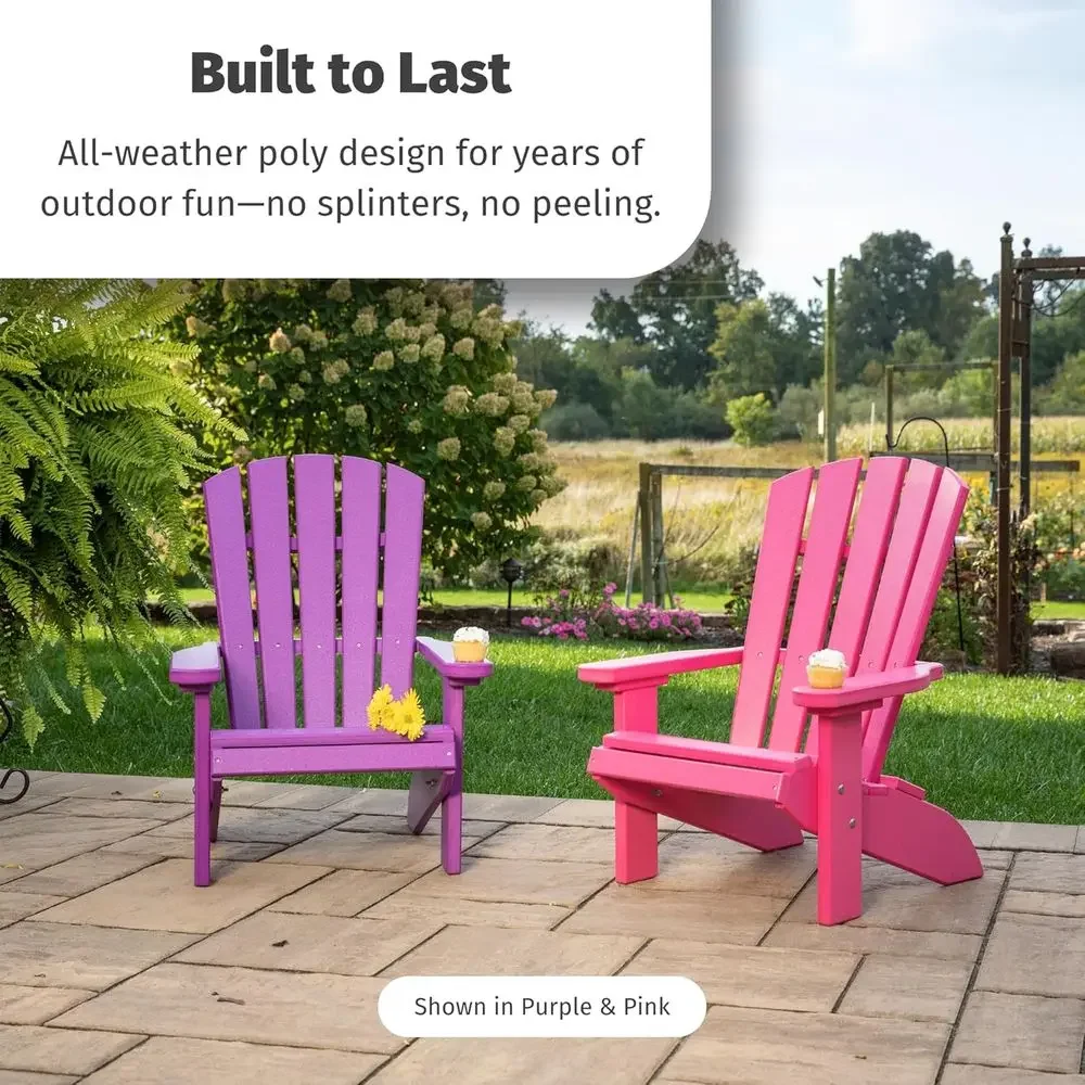 ポリキッズ アディロンダックチェア、アウトドアチェア、3歳か - Kids Outdoor Adirondack Chair のレビューと価格