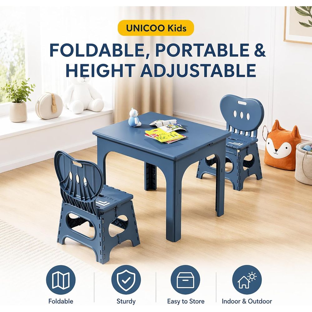 折りたたみ式テーブルと椅子セット、高さ調節可能なポータブルア - Kids Outdoor Table And Chairs のレビューと価格