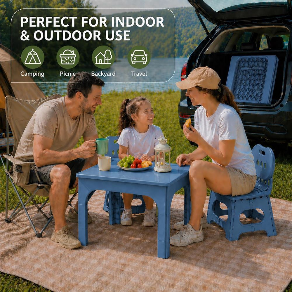 折りたたみ式テーブルと椅子セット、高さ調節可能なポータブルア - Kids Outdoor Table And Chairs のレビューと価格