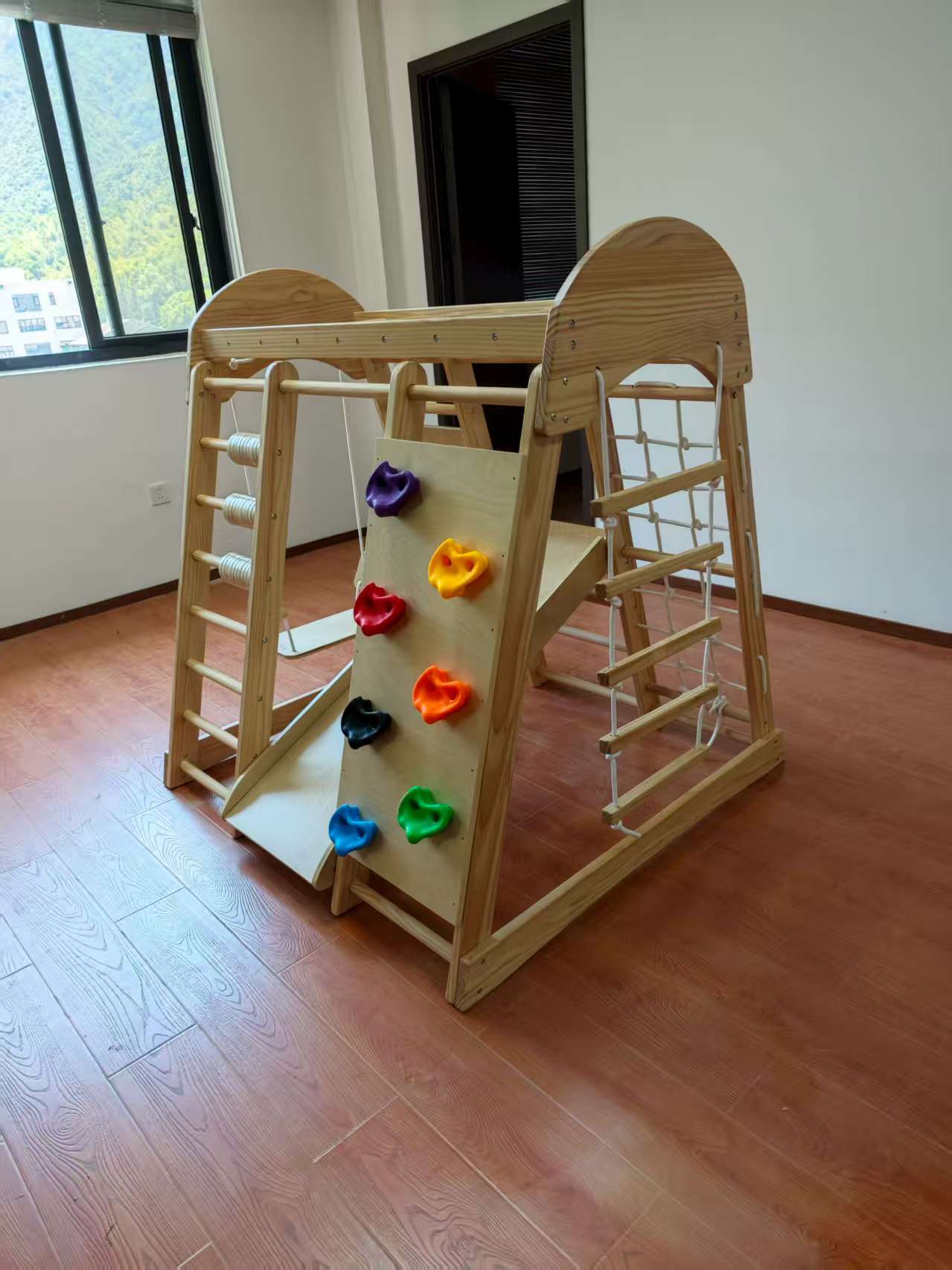 木製キッズクライミングフレーム、はしご、おもちゃ、クライムゲ - Kids Outdoor Climbing のレビューと価格