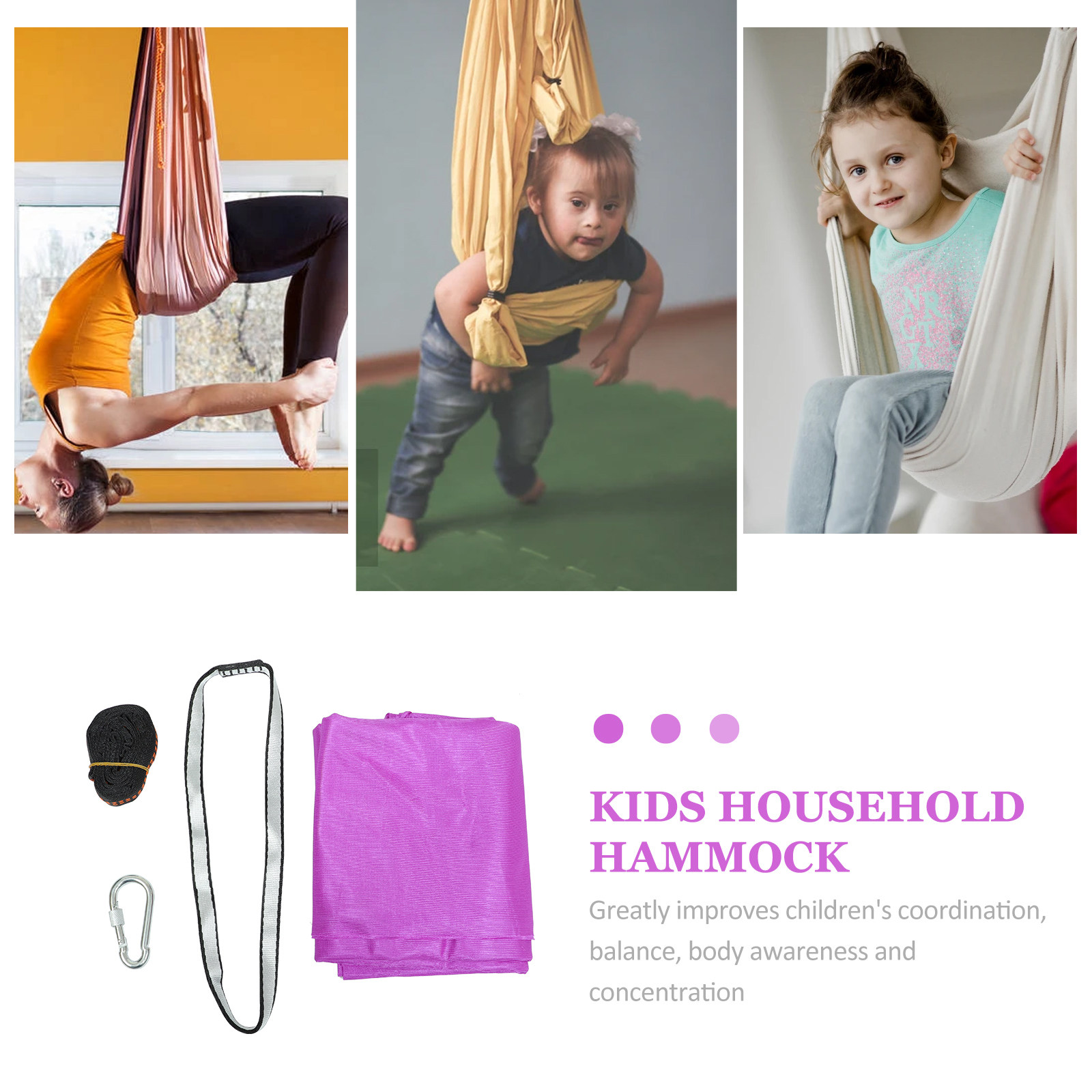 1 セット子供用ヨガハンモック高級通気性素材屋外家庭用スイン - Kids Outdoor Hammock Swing のレビューと価格