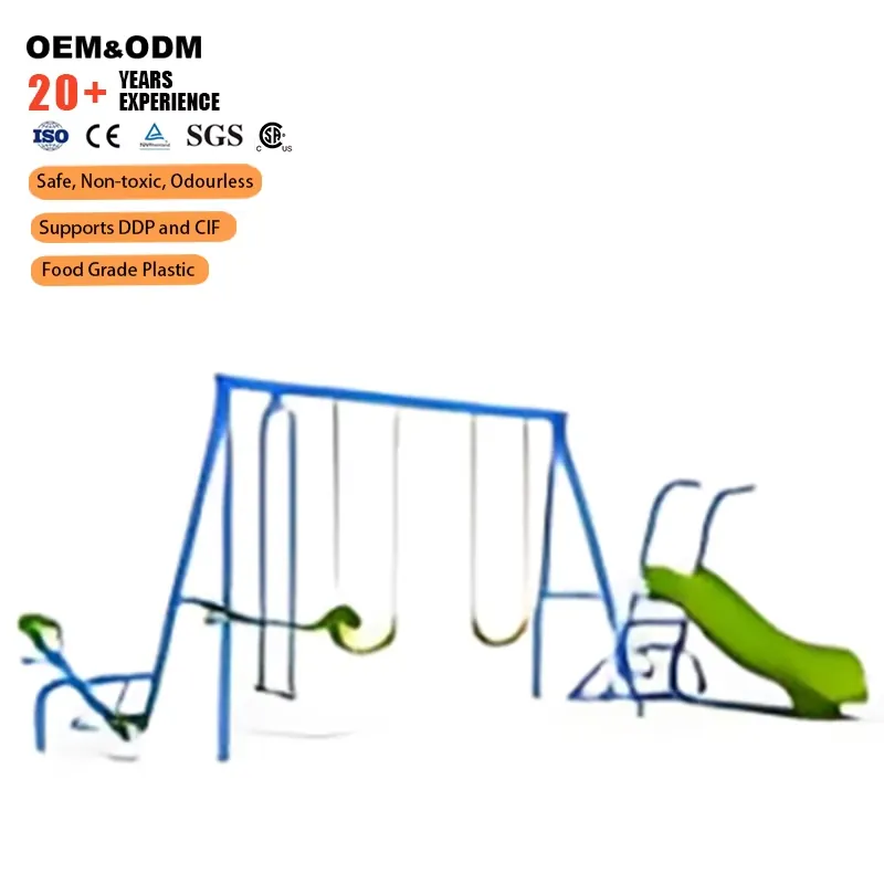 屋外用金属製スイングフレームと滑り台（子供用遊び場、学校、コ - Kids Outdoor Swing And Slide のレビューと価格
