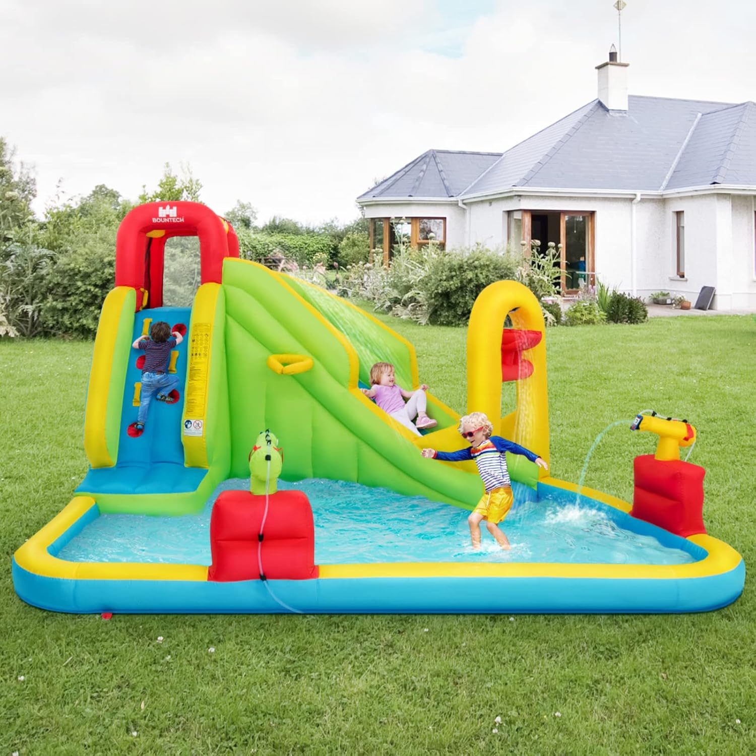 巨大なインフレータブルウォーターパーク遊具 - 子供用ブロウ - Kids Outdoor Climbing のレビューと価格