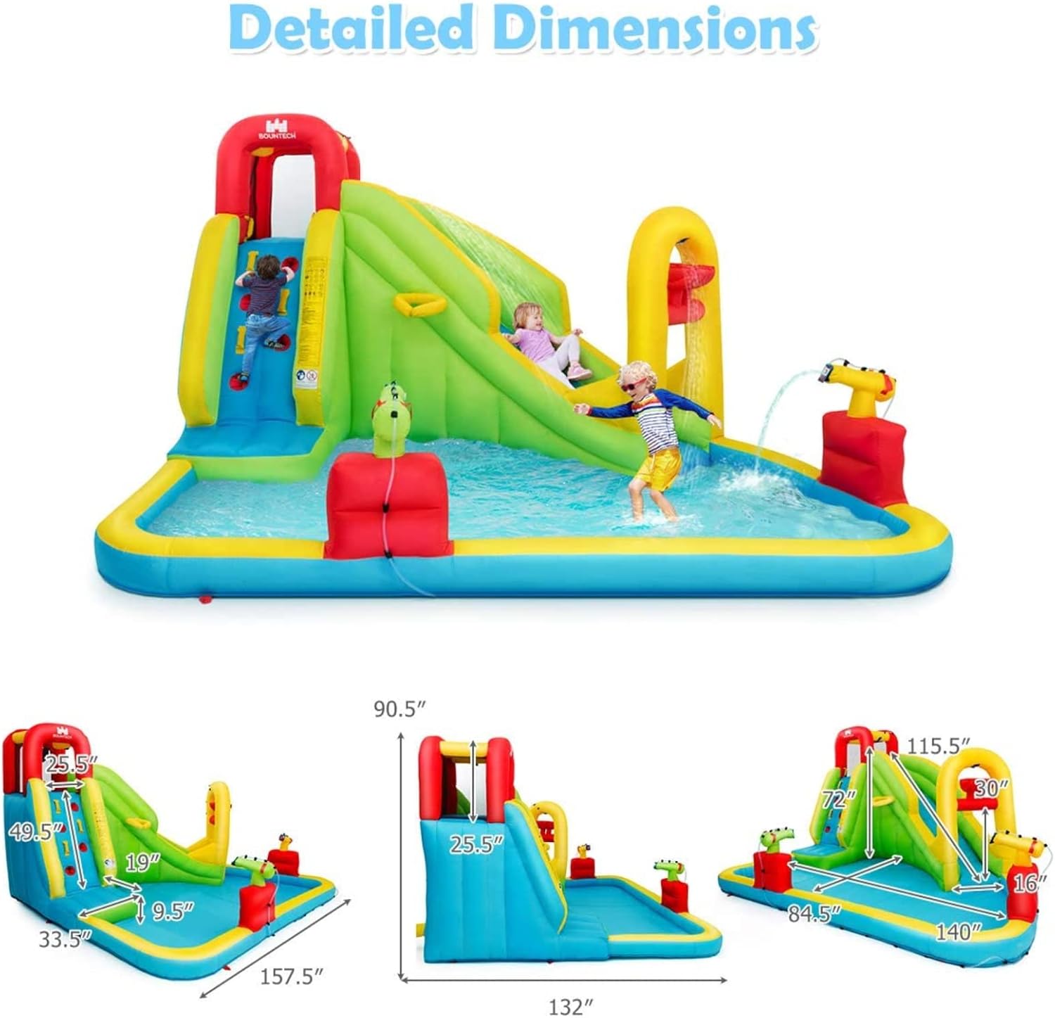 巨大なインフレータブルウォーターパーク遊具 - 子供用ブロウ - Kids Outdoor Climbing のレビューと価格