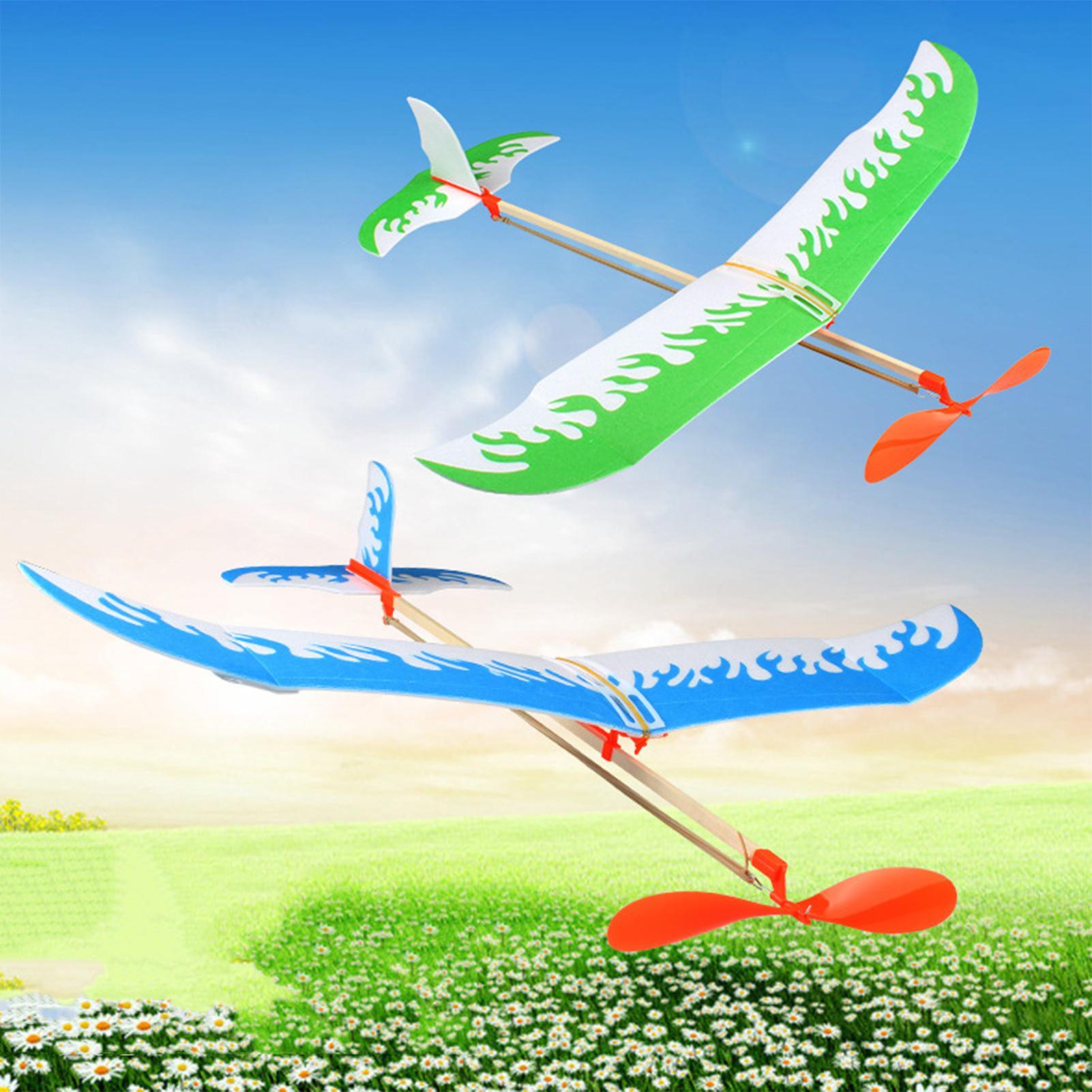 輪ゴム飛行機 パワードグライダー航空機キット 飛行ゲーム遊び - Kids Outdoor Playset のレビューと価格