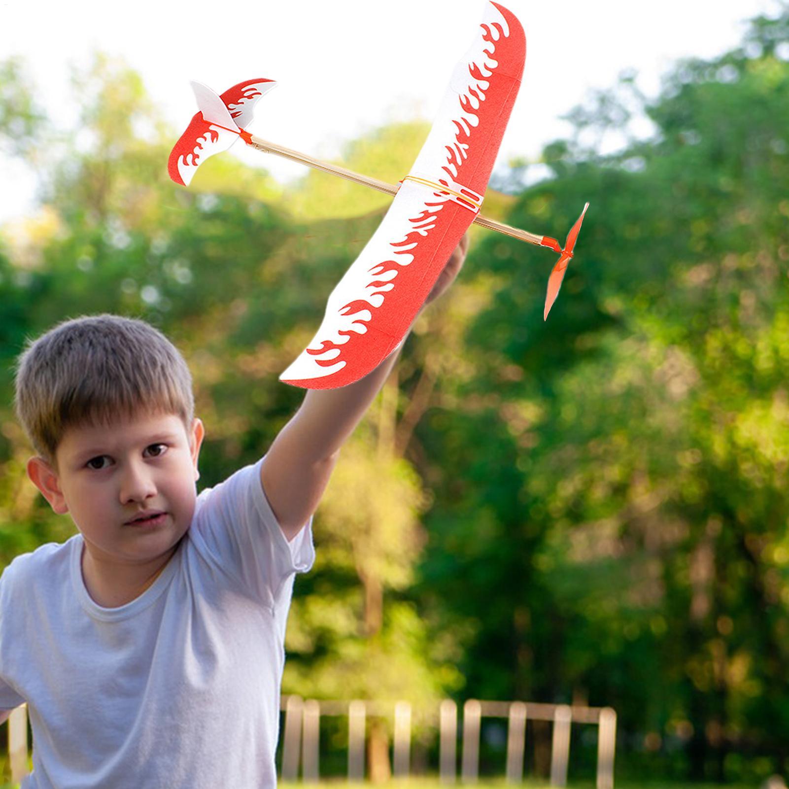 輪ゴム飛行機 パワードグライダー航空機キット 飛行ゲーム遊び - Kids Outdoor Playset のレビューと価格