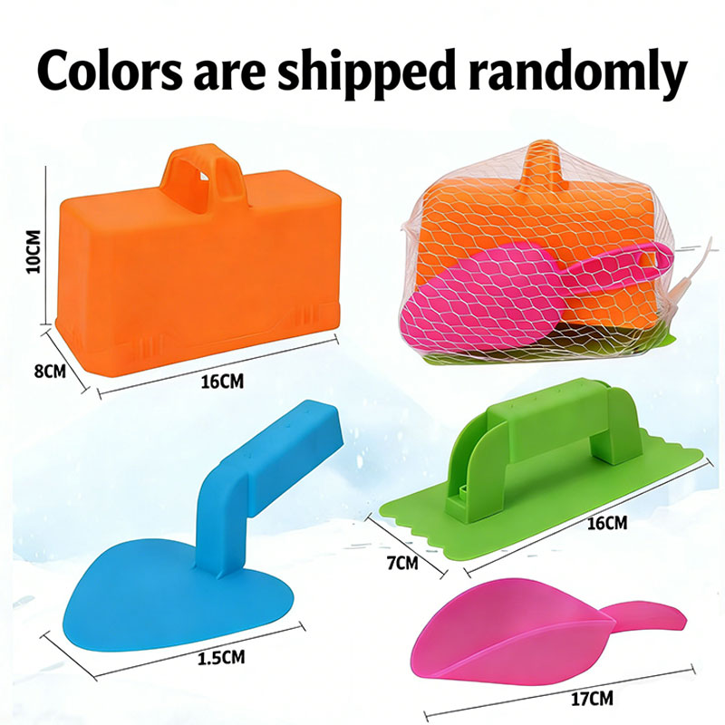 4個入りスノーサンド建設おもちゃセット 砂レンガメーカー型  - Kids Outdoor Playset のレビューと価格