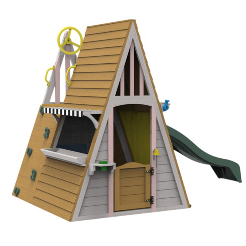 子供用屋外遊具 三角形モンテッソーリ木製キャッスルプレイハウ - Kids Outdoor Climbing のレビューと価格