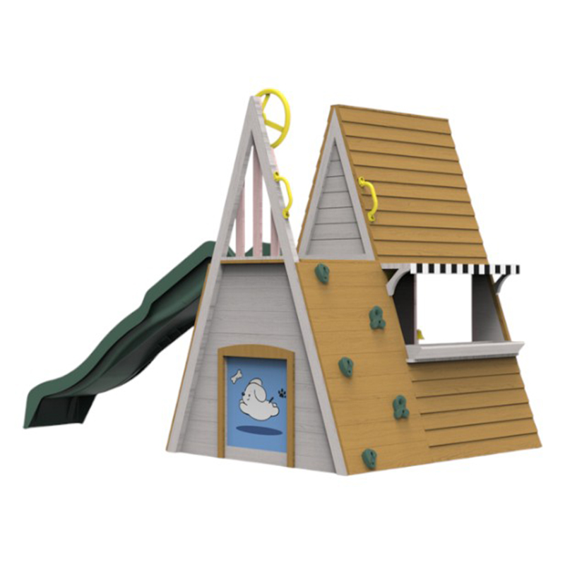 子供用屋外遊具 三角形モンテッソーリ木製キャッスルプレイハウ - Kids Outdoor Climbing のレビューと価格