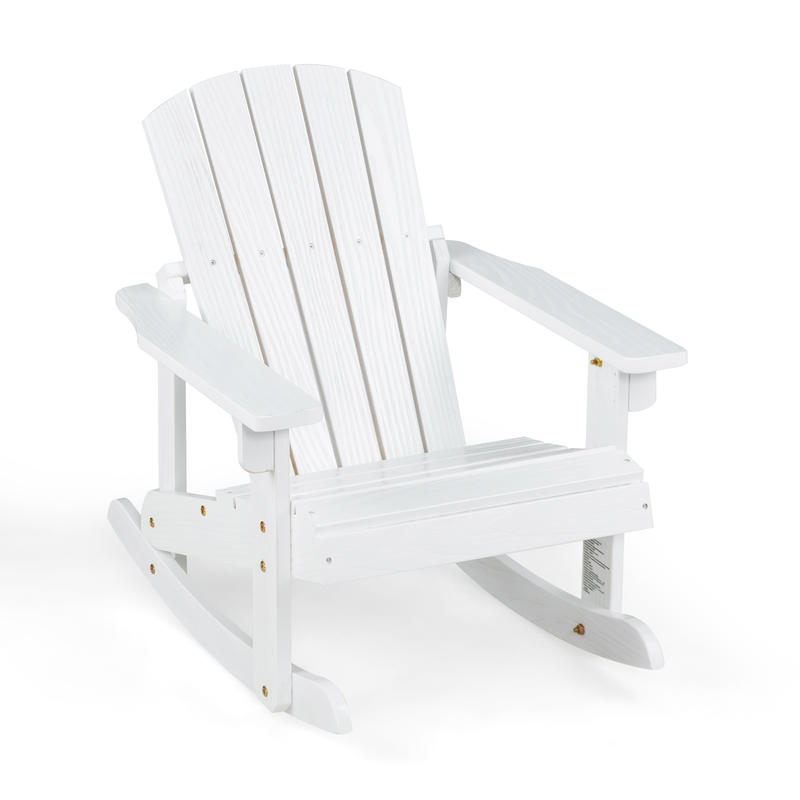 屋外用木製子供用アディロンダックロッキングチェア（スラットシ - Kids Outdoor Adirondack Chair のレビューと価格