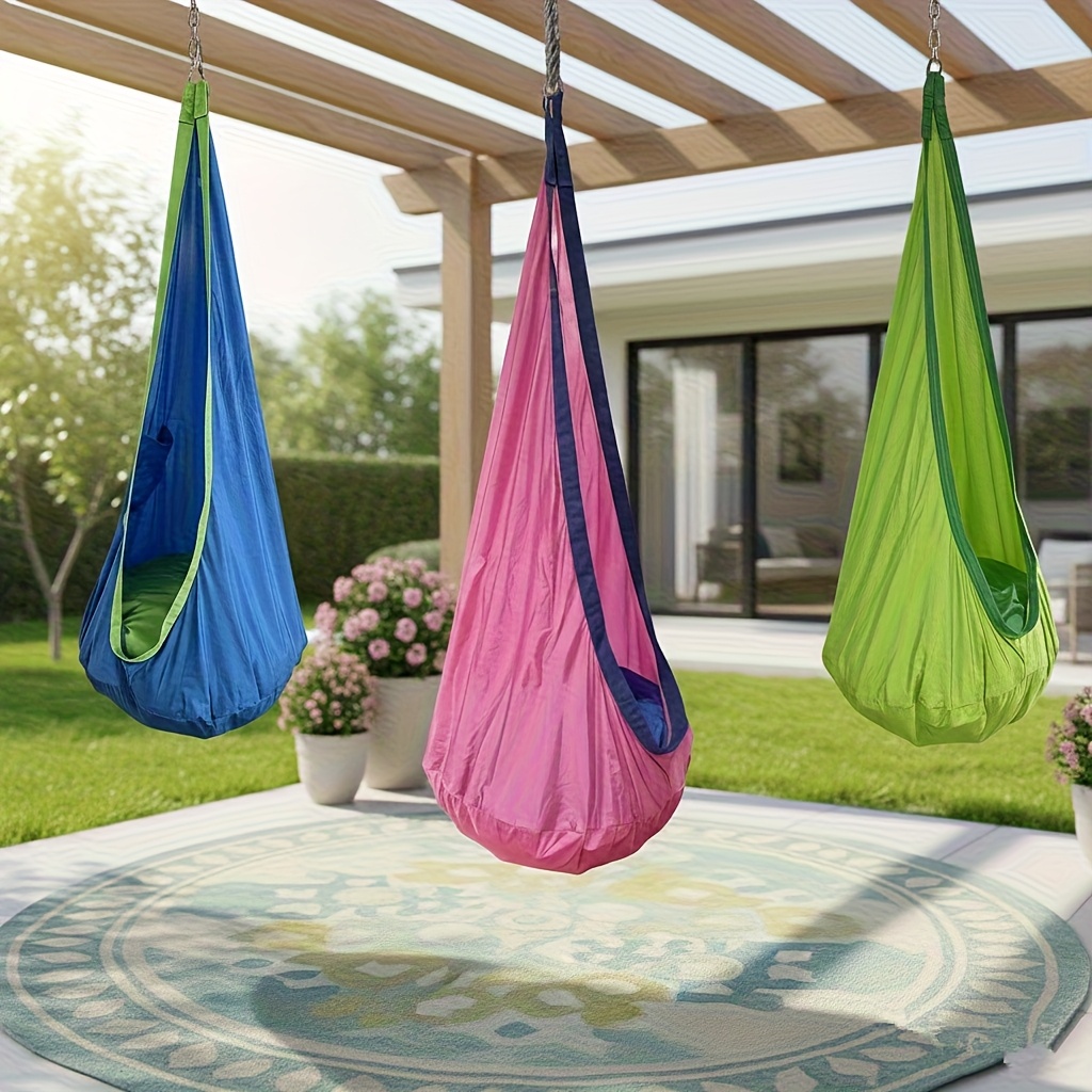 ハンモック スイングチェア インフレータブル枕ポケット付き  - Kids Outdoor Table And Chairs のレビューと価格