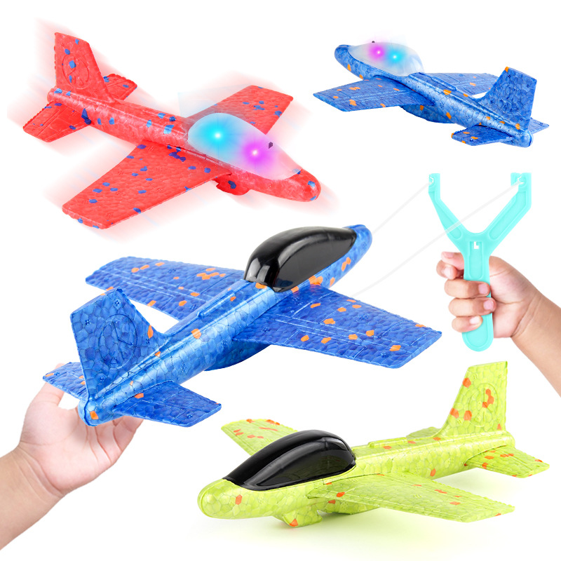 子供射出泡航空機おもちゃパチンコ射出飛行夜の光手投げ屋外スポ - Kids Outdoor Storage のレビューと価格