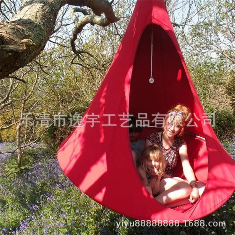 屋外用ツリーテントハンモックハンギングチェア、バルコニーレジ - Kids Outdoor Hammock Swing のレビューと価格
